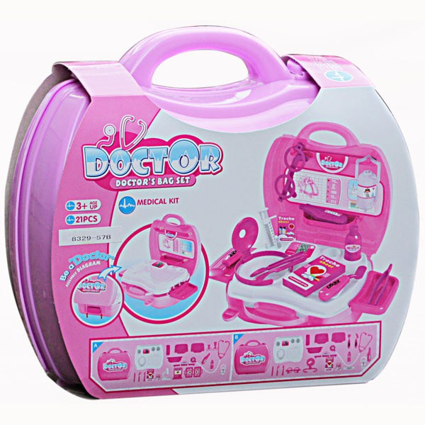DOCTOR BAG SET PINK , MAINAN DOKTER SET
