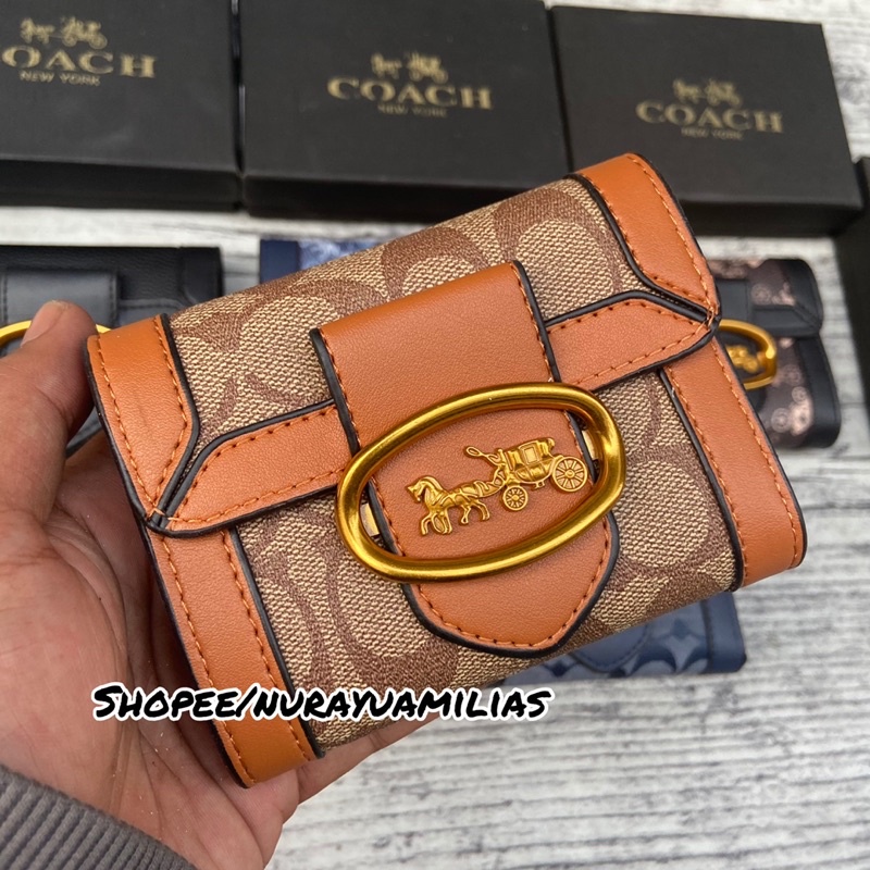 Dompet coach import dompet wanita branded dompet kartu coach dompet koin dompet lipat wanita