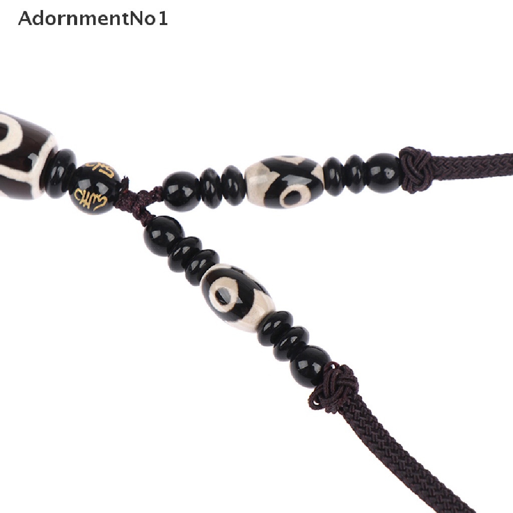 (AdornmentNo1) Kalung Rantai + Liontin Gaya Tibet Motif Mata Sembilan Untuk Perhiasan Wanita