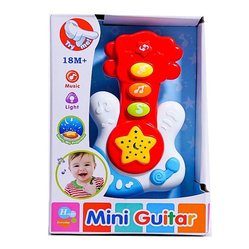 Mainan Mini Guitar (Mainan Gitar Mini/ Gitar Pencet/ FREE BUBBLEWRAP)