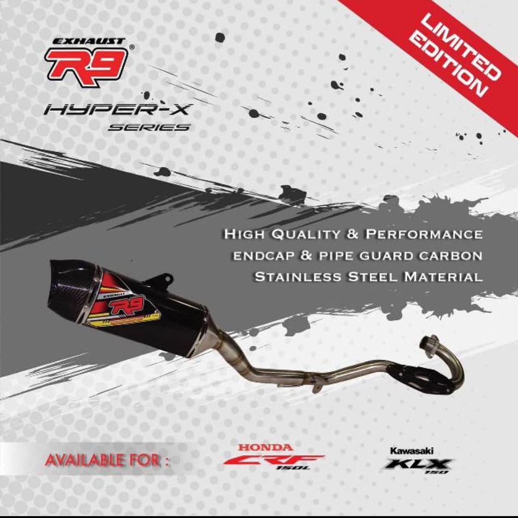 Knalpot r9 hyperX crf klx 150