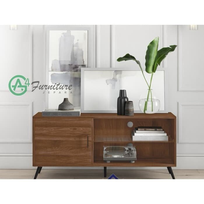 Meja TV Kayu Jati Minimalis Acorn - Kayu Jati
