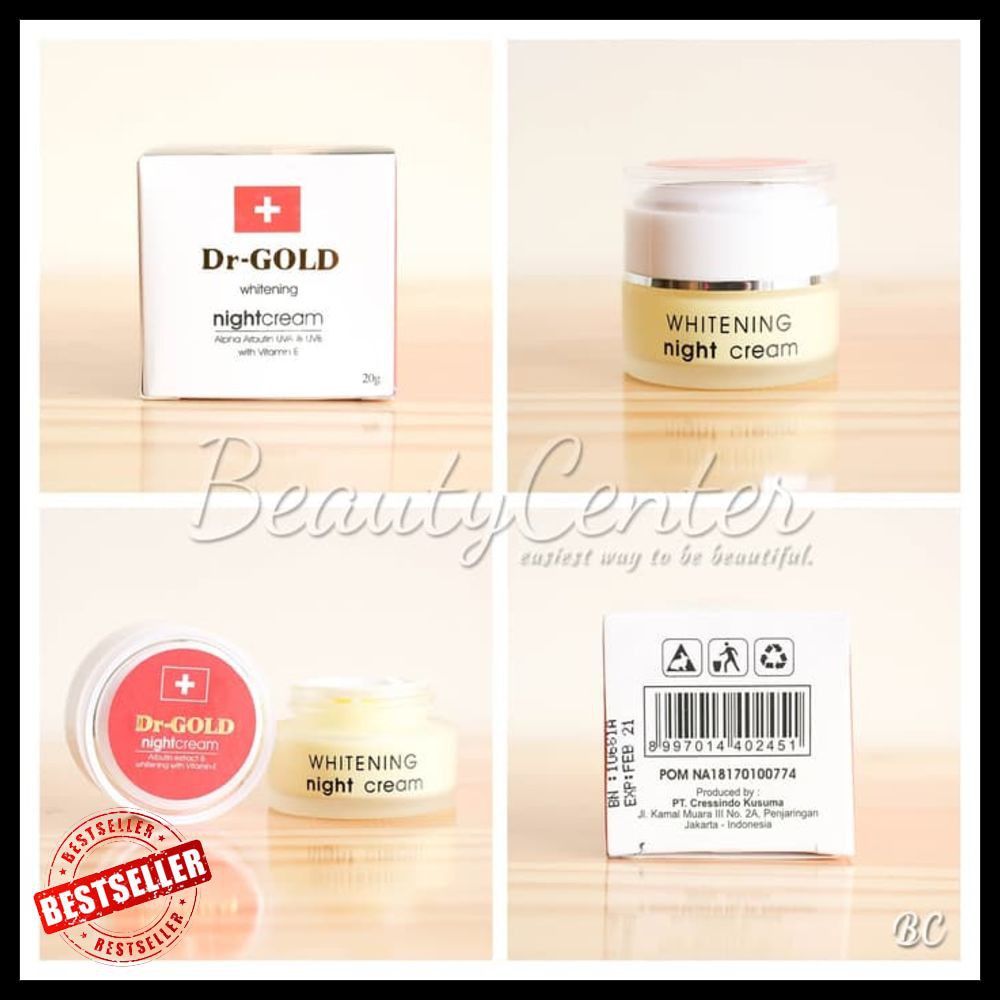 [DR.GOLD] Dr Gold Whitening Night Cream / Cream Malam / BPOM / 20gr