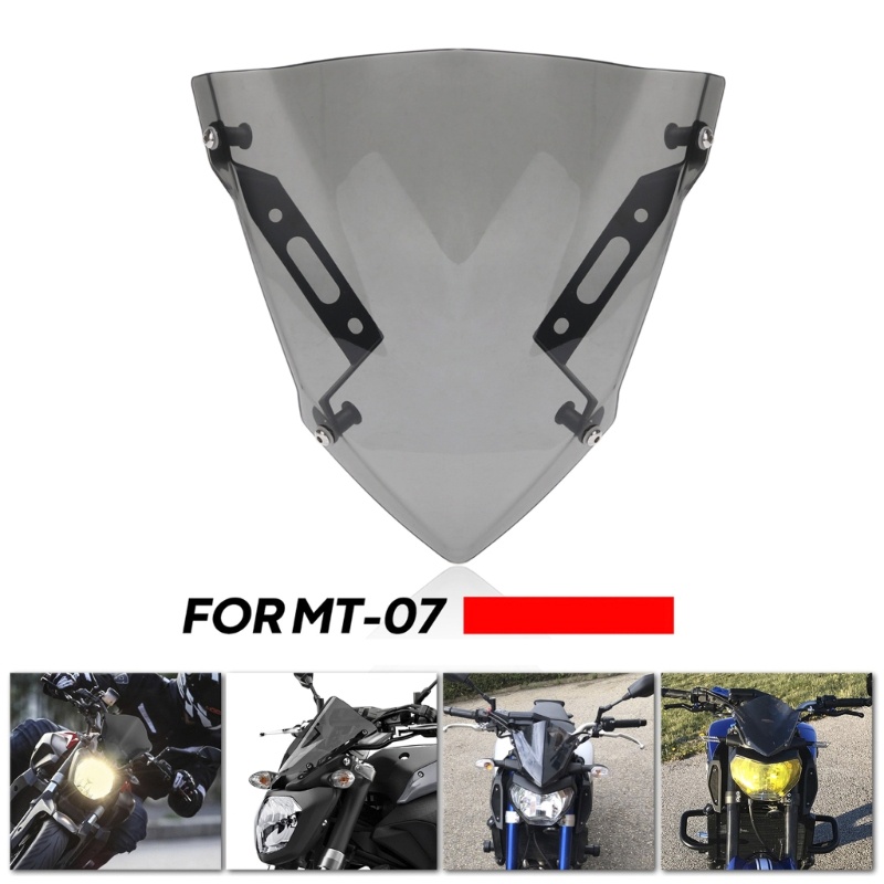 Kaca Depan Motor Compact Warna Hitam / Bening Untuk MT07 FZ07 2018-2020 / FZ07 MT07 2014-2