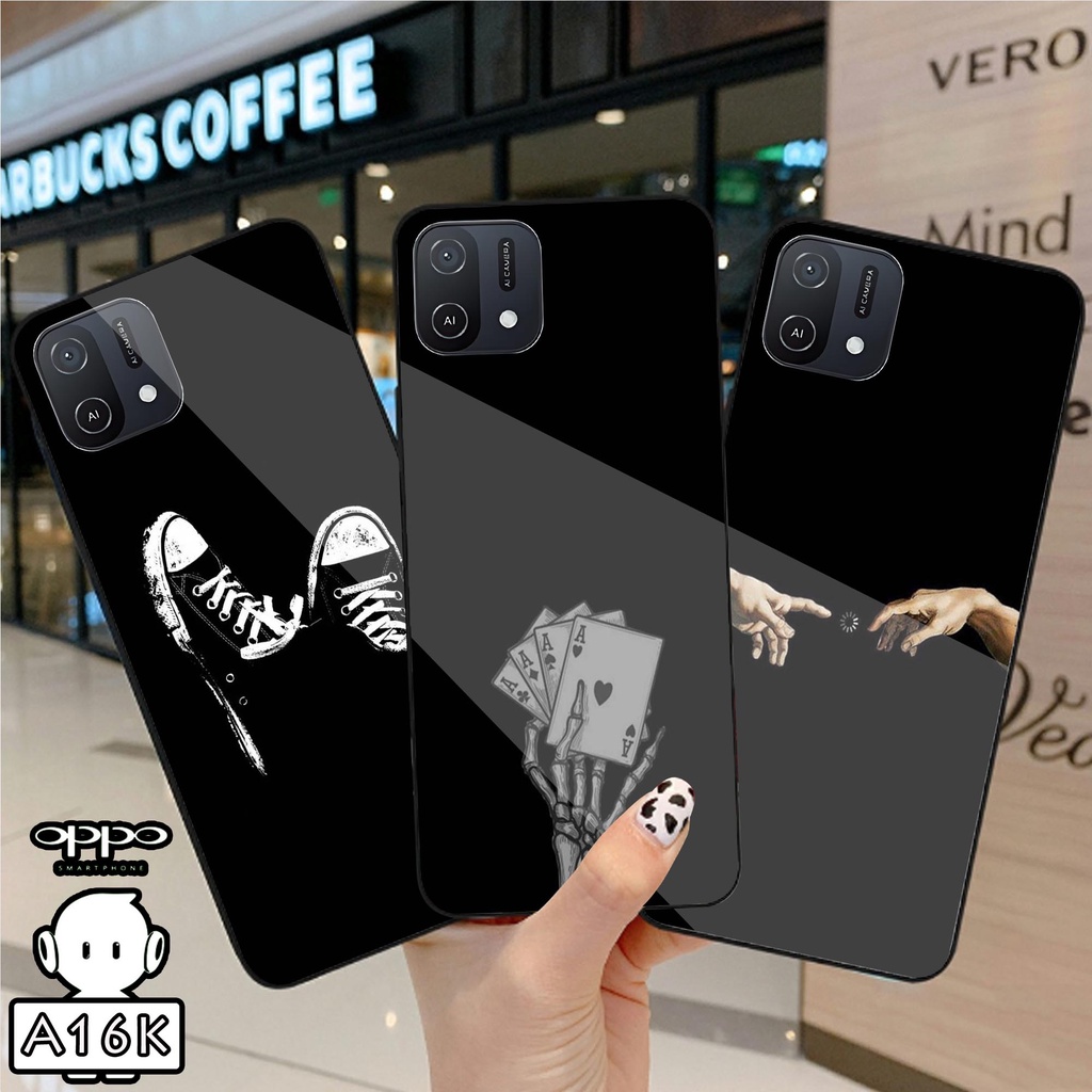 Softcase Kaca OPPO A16K  - Casing Hp OPPO A16K - Case Hp OPPO A16K  - Softcase OPPO A16K [H43]
