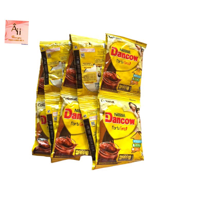 

ecer 1 sachet Dancow fortigro rasa coklat netto 39gr