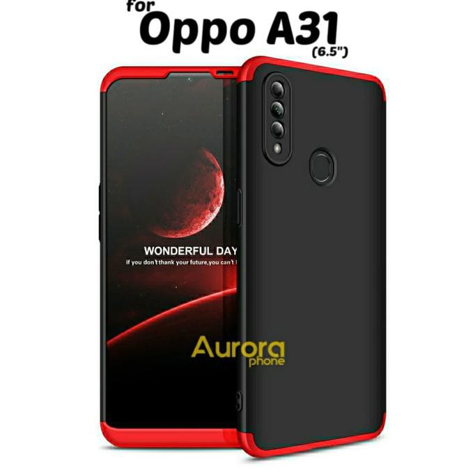 OPPO A31 HARDCASE ARMOR FULL COVER GKK ORIGINAL CASING OPPOA31 - HITAM