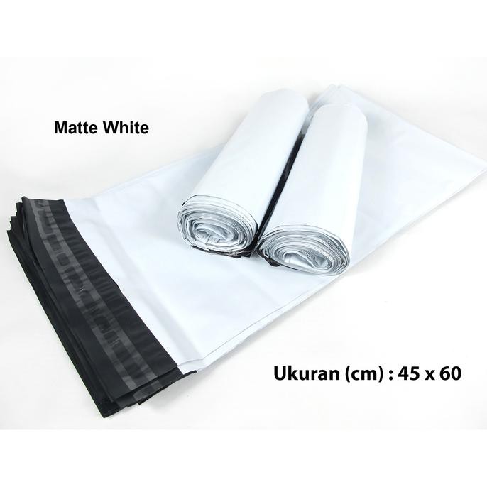 

45 x 60cm Polymailer Polybag Kantong Amplop Plastik Packing (Isi 100) - Putih Matte PROMO SPECIAL