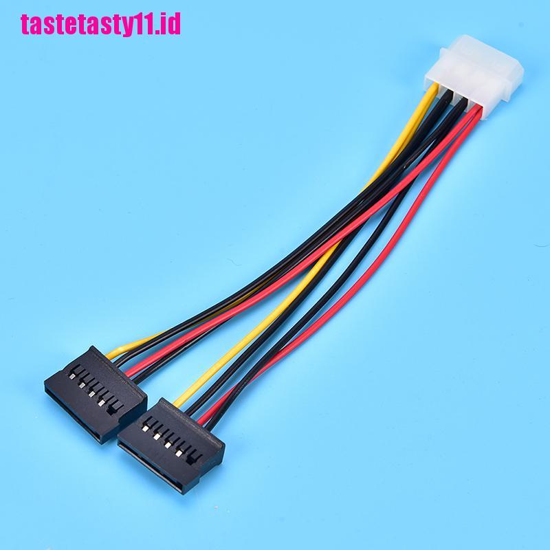 Kabel Adapter Splitter Y 4 Pin Ke 2 SATA Dual Power 2 Arah 4 Pin 15