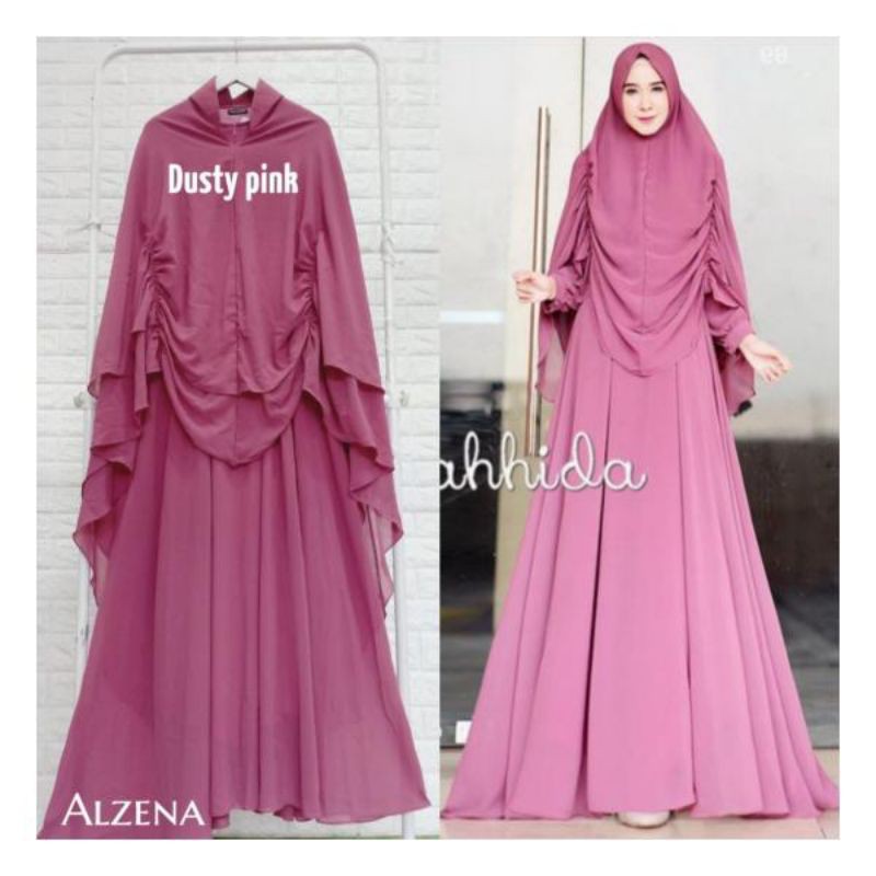 Gamis Syar'i & Khimar ALZENA by MAHHIDA Original Branded
