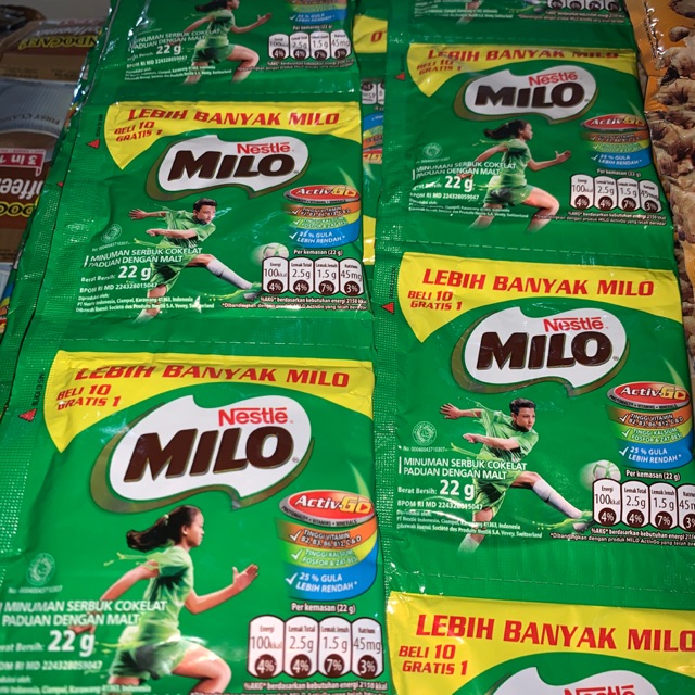 Milo Activ-Go Renceng 22gr x 10 sachet. 22 gram