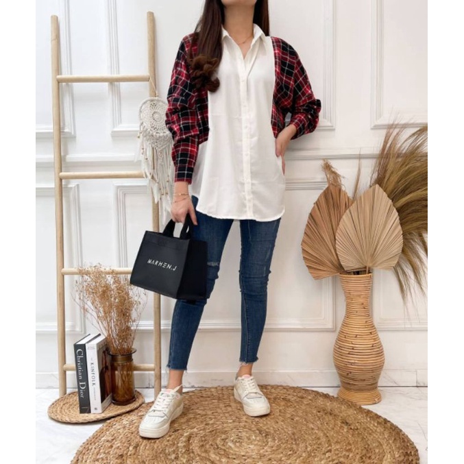 theboutiqueshopp - mix flannel shirt/kemeja flannel