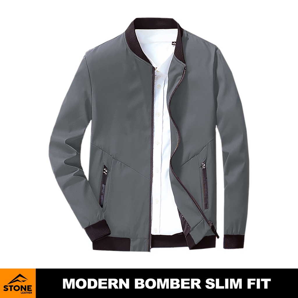 Jaket Pria Bomber Modern Slim Fit