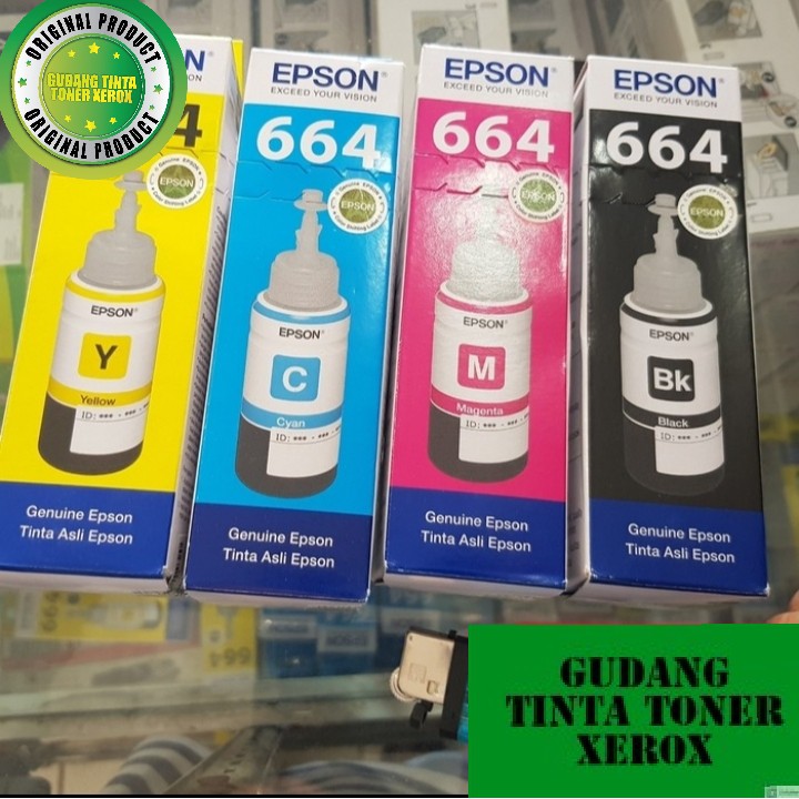 Tinta Epson 664 L Series Refill L210 L220 L360 L120 - Hitam