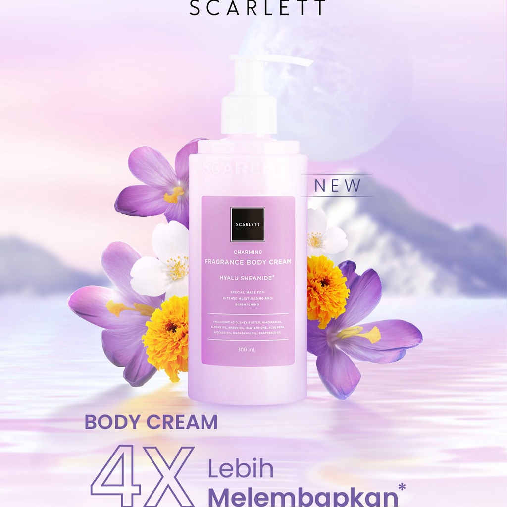 SCARLETT WHITENING Body Cream Jolly | Body Cream Happy | Body Cream Charming Scarlet