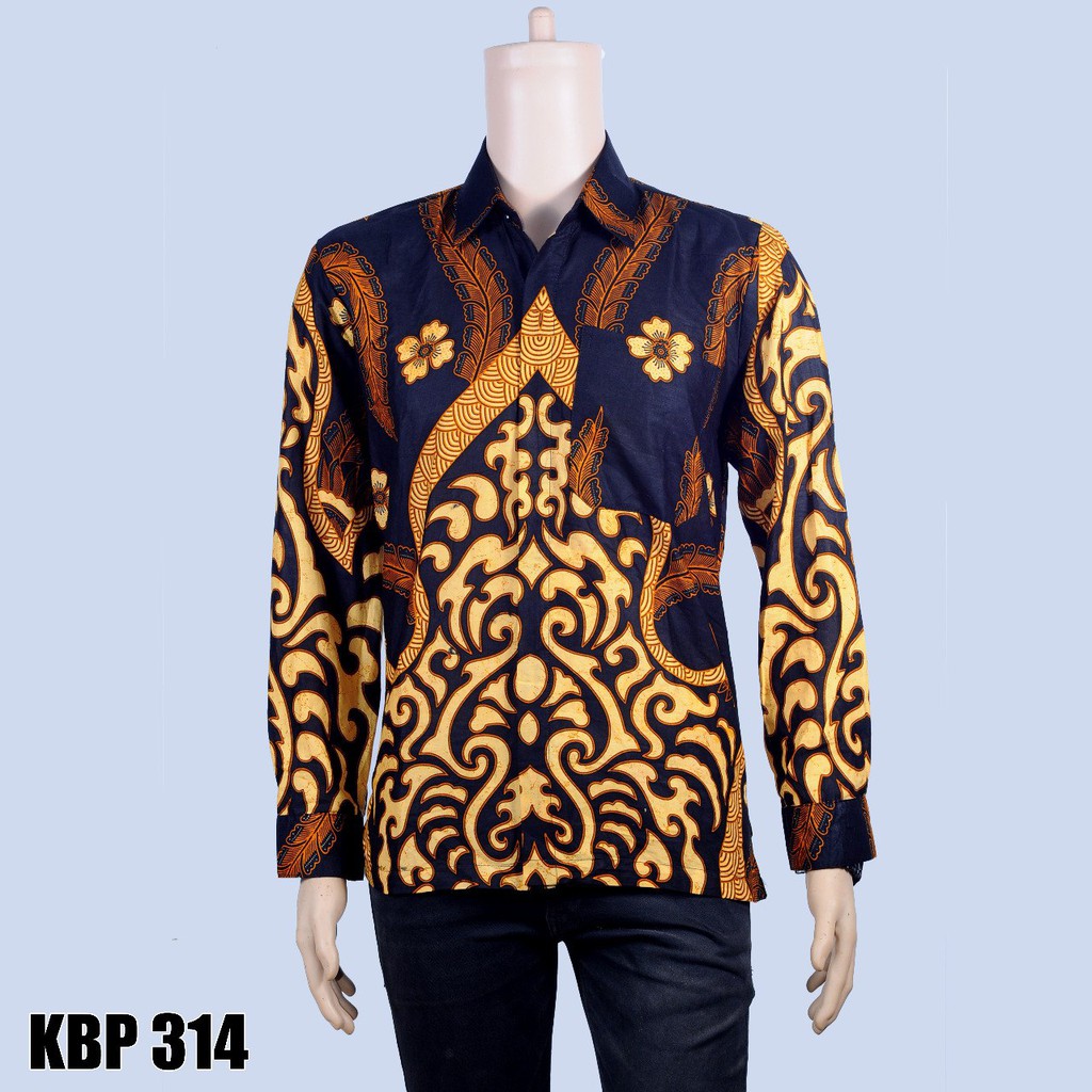 Lapakav Kemeja  Batik Lengan  Panjang  KBP 314 Shopee Indonesia