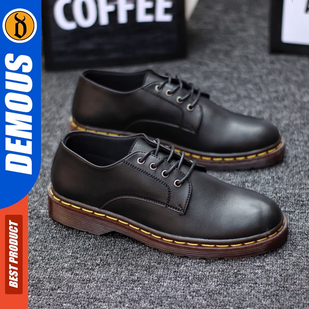 DEMOUS Wingtif - Sepatu Formal Pria Pantofel Kerja Docmart Oxford Original