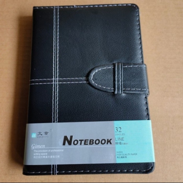

[RESTOCK] buku agenda cover kulit warna hitam/ notebook cover kulit warna hitam
