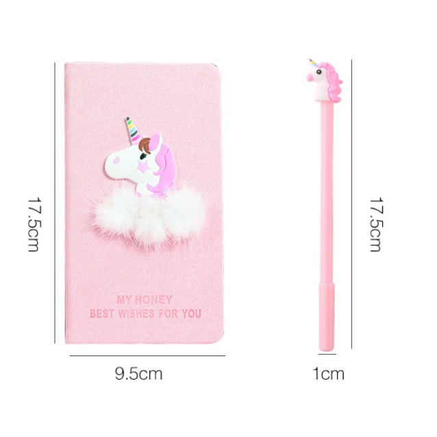 Set Buku Notes Notebook UNICORN dan FLAMINGO / Notes Buku FLAMINGO UNICORN / Buku Tulis Diary UNICORN + Bolpoin UNICORN / Set Buku Diary FLAMINGO