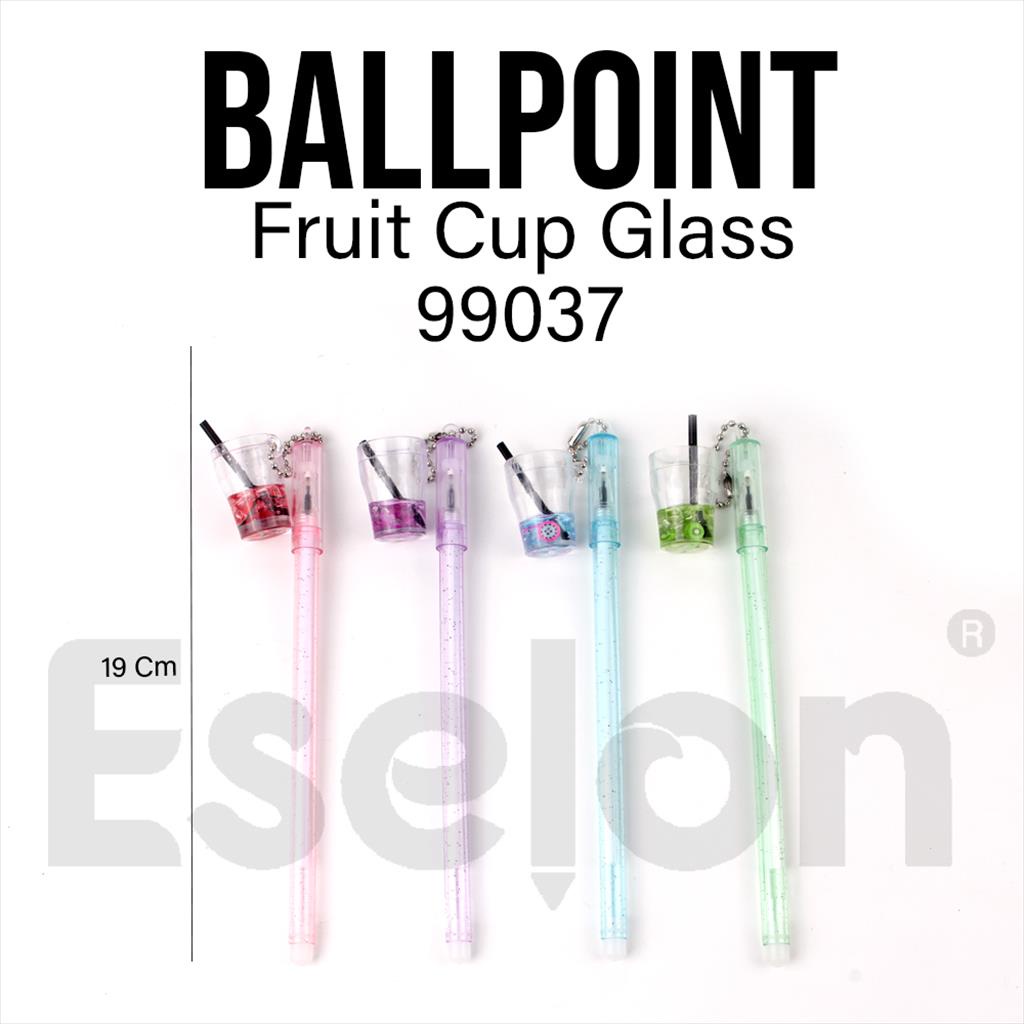 Pulpen Gel Korea model Buah Gelas 99037 bulpen Lucu Fruit Glass Grosir Bisa Cod