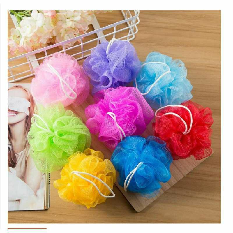 SPONS MANDI JARING / SPON MANDI GOSOK / SPONGE MANDI SHOWER NET / SPONS JARING WARNA / BATH PUFF