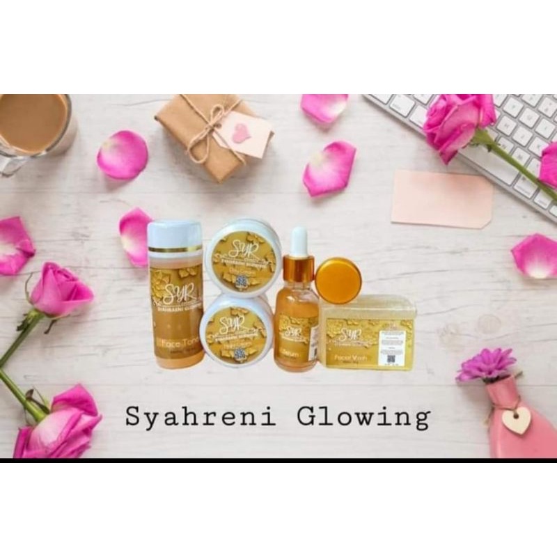 Bisa cod bpom skincare cream paket lengkap syahreni glowing set krim siang malam ori syahraeni syr-1