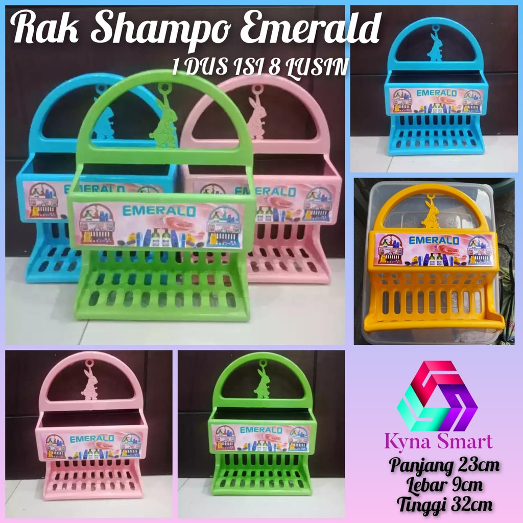 6 PCS Rak Sabun Shampoo EMERALD / Rak Plastik Serbaguna