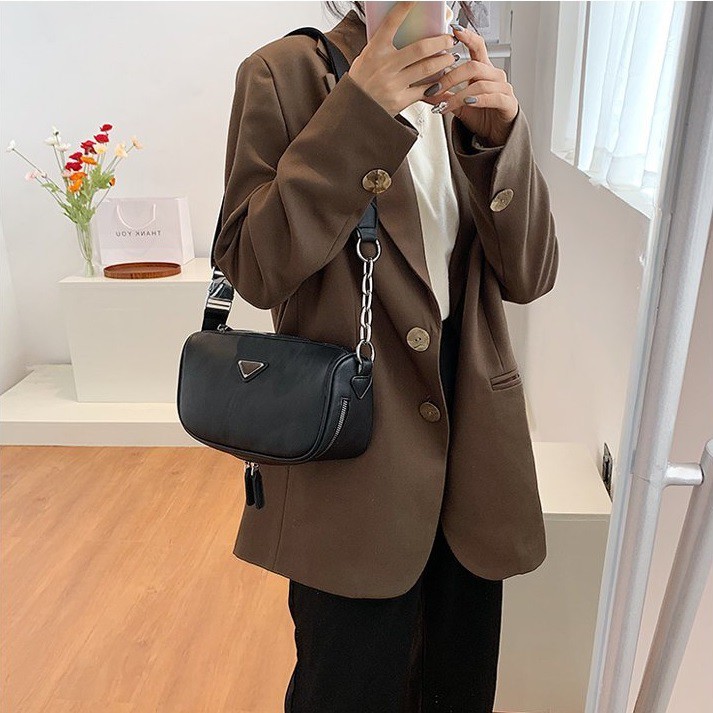 BJ81723 - BEIGE/BLACK/BROWN/KHAKI/RED - TAS SLEMPANG JINJING TOTEBAG HANDBAG TAS WANITA FASHION IMPORT MODIS ELEGAN TERMURAH TERLARIS TERBARU BAGSTORE JAKARTA TAS BATAM GT1723