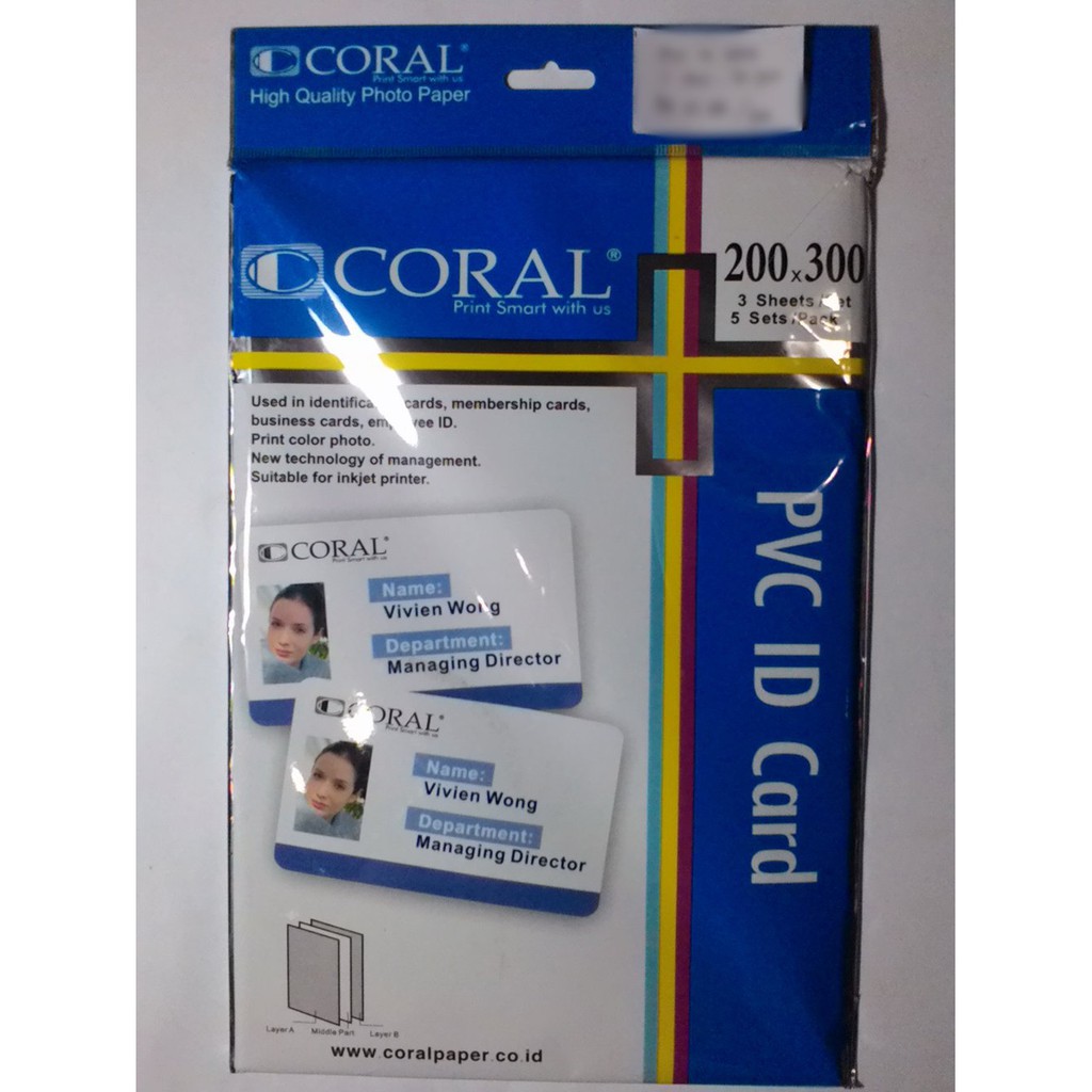 

Coral PVC ID Card A4 200 X 300