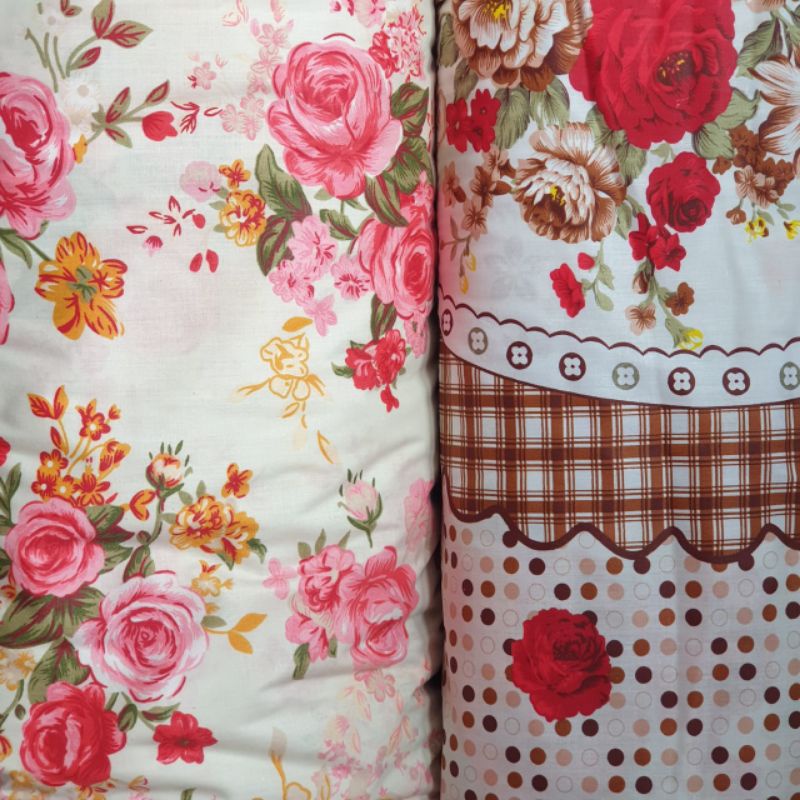 Kain Sprei Katun Motif Bunga