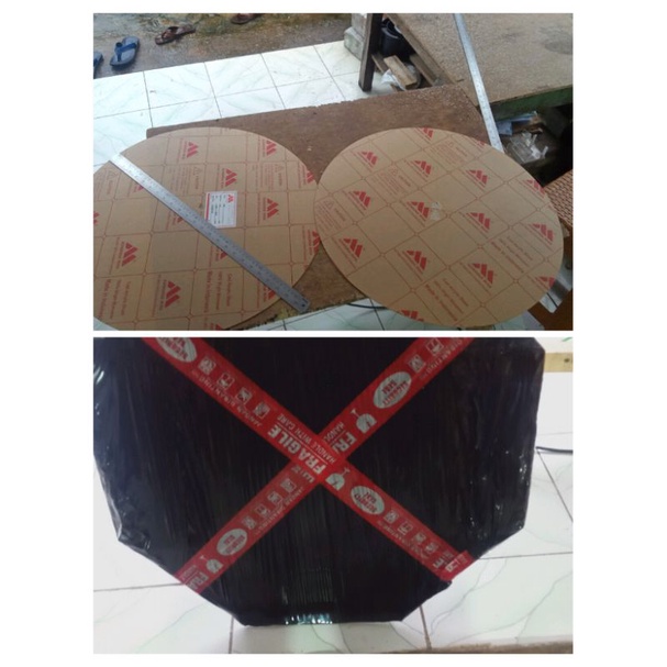 akrilik putih susu lembaran bulat