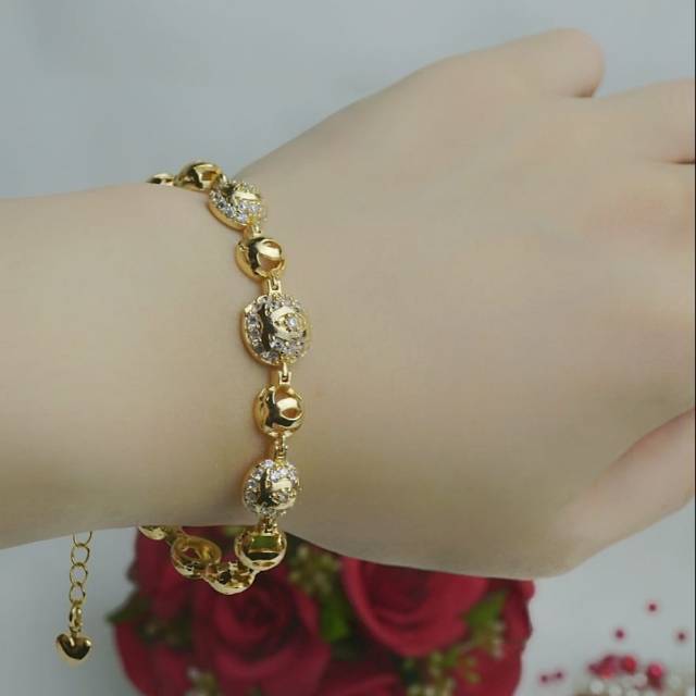 Xuping gelang lapis emas 24k 2018c