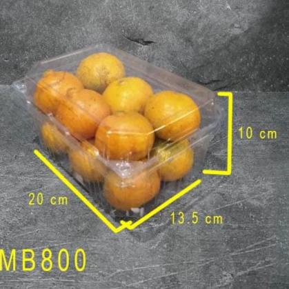 ♚ Kotak Mika Buah 1 Kg MB800 25 pc Anggur Jeruk Jambu ➦