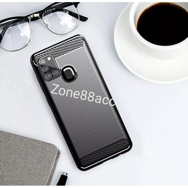 Samsung A21S Silicon Case Softcase iPAKY Carbon Casing Cover TPU