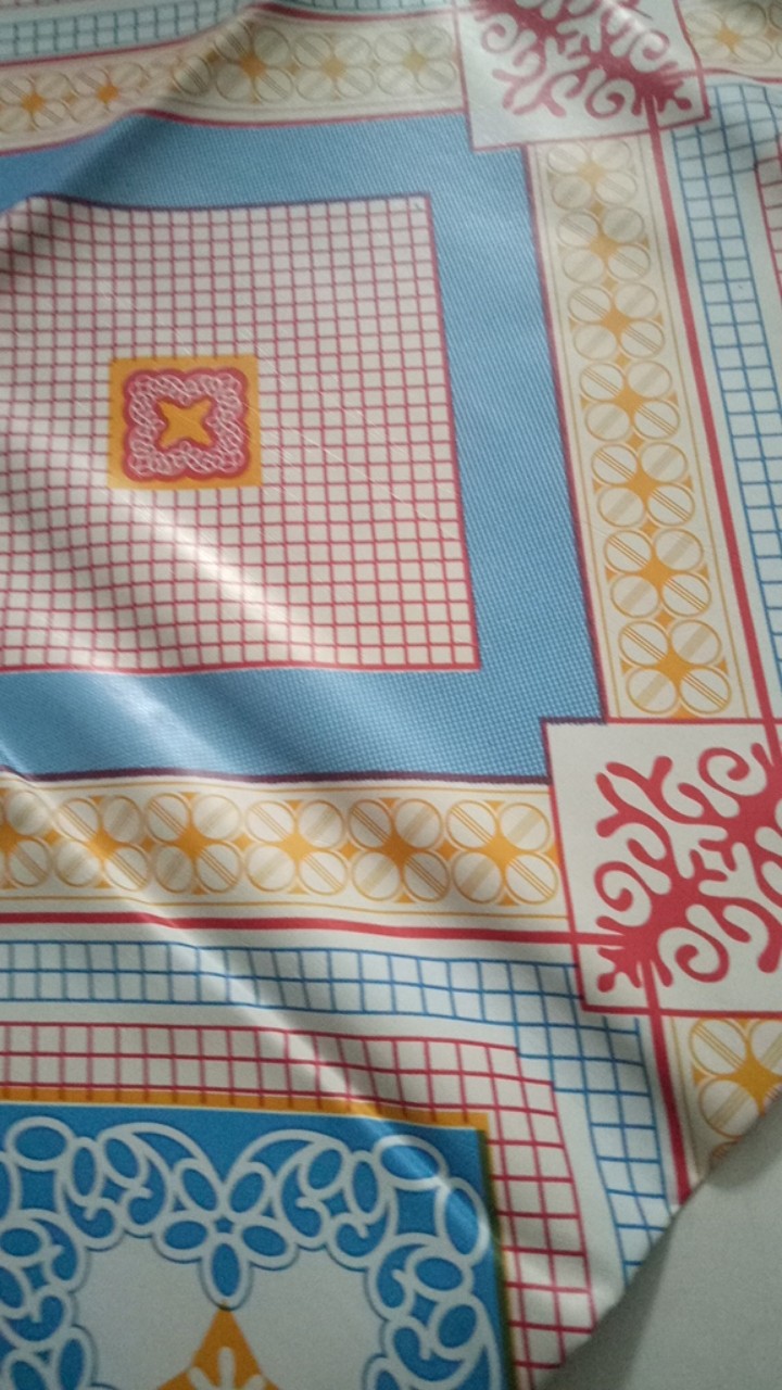 Perlak Meja Meteran Perlak Lantai Karpet Vinyl Doff Merah Pink Biru