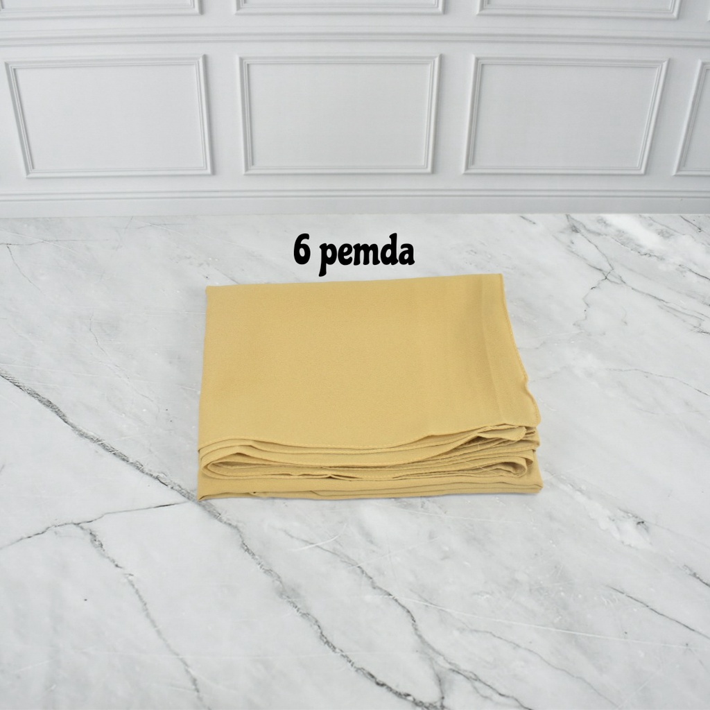 DIAMOND CREPE PASHMINA DIAMOND PREMIUM  JILBAB PASHMINA POLOS KERUDUNG PASHMINA DAIMOND WARNA 1-6 pemda