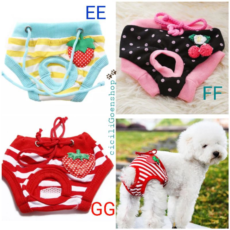 Celana dalam anjing kucing underwear pet loop pant panties import