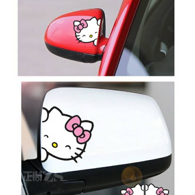 CUTTING STIKER HELLO KITTY LUCU UNTUK SPION MOBIL