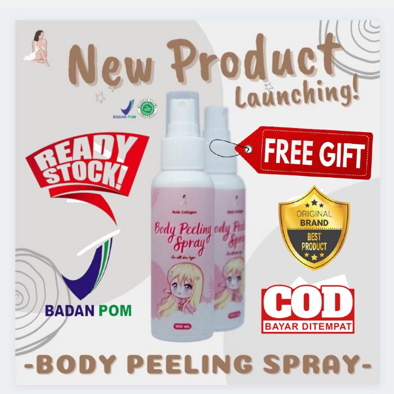 BULE COLLAGEN BODY PEELING SPRAY SCRUB LULUR PEMUTIH KULIT PEMBERSIH DAKI BODY BLEACHING