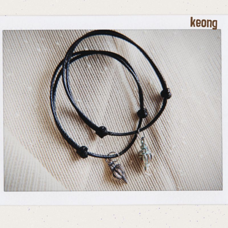 Gelang Charm Ikan , Paus , Butterfly , Moon , Mermaid , Rabbit Tali Waterproof Bisa couple