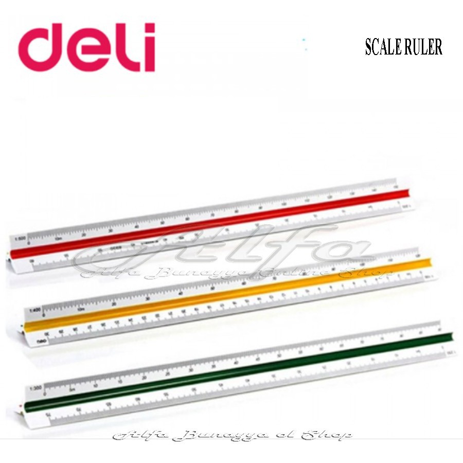 Penggaris Skala - Scale Ruler DELI - Teknik