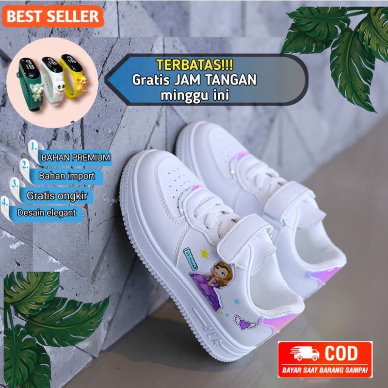 SEPATU SNEAKERS FROZEN ANAK REMAJA SEKOLAH TK SD SMP CEWEK PEREMPUAN UNTUK USIA UMUR 3 4 5 6 7 8 9 1