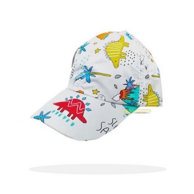 Topi Baseball Anak Laki-Laki Full Printing Karakter Dino Usia 2-8 Tahun