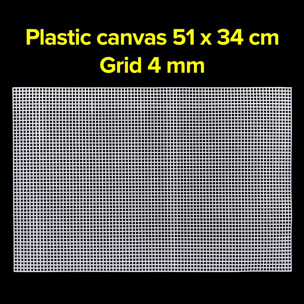 Plastic Canvas Lembaran Grid 4mm Jaring Rajut
