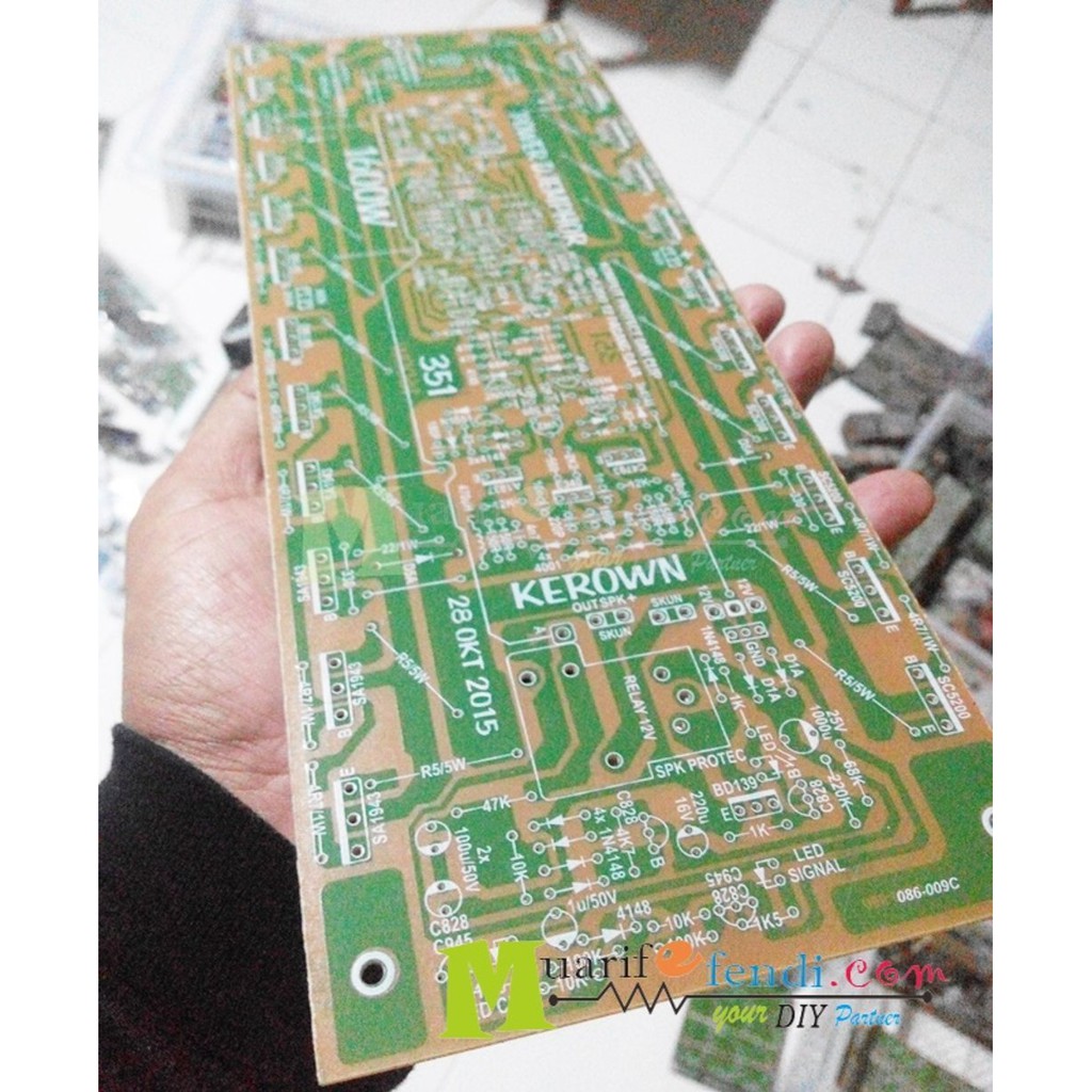 PCB Power Amplifier 1600Watt toshiba 12set panjang 30cm plus protector KEROWN CLASS GB JOWO 351