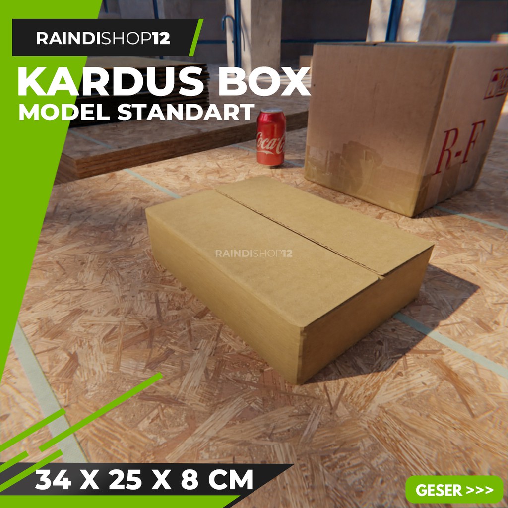 

BOX 34 X 25 X 8 CM KARDUS KOTAK KEMASAN PACKAGING KADO POLOS