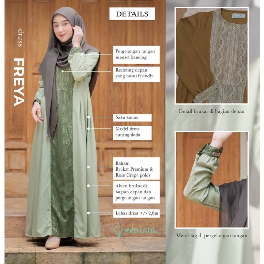 Greenism Gamis Freya Quality Premium Syari'i Dress