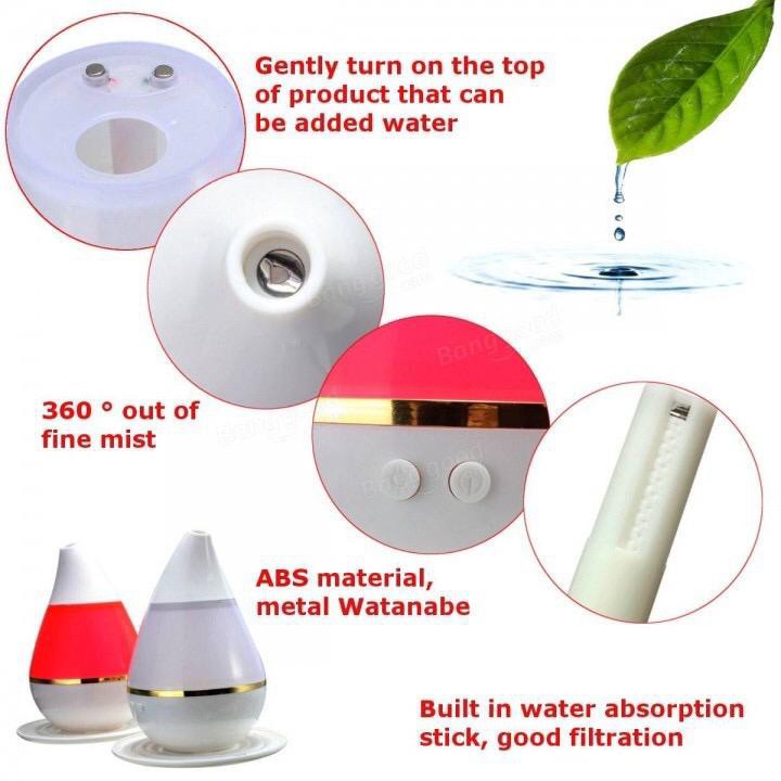 Alat Pelembab Ruangan Diffuser Humidifier Gradient Purifier Aromaterapi Colorfull Light 7 Colours