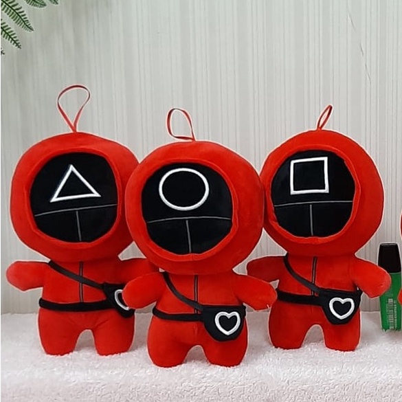 Boneka Squid Game Merah 24cm/Boneka Game Viral Trending