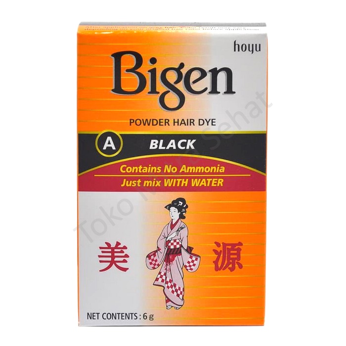 Bigen Powder Hair Color 6gr (Black) / Semir Rambut / Cat Rambut / Pewarna Rambut / Semir Uban / Cat 